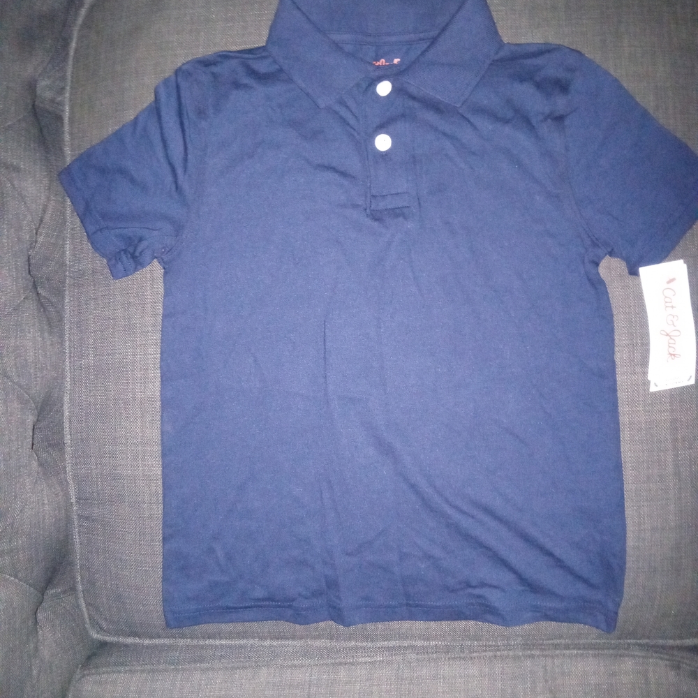 Cat & Jack Navy & White Polo Shirts for Boys